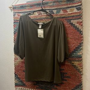 H&M top, olive color top